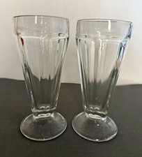 Starbucks Frappuccino Summer 2003 Etched Clear 16oz Milkshake Glasses Set of 2 picture