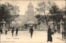 Brussels Palais v. Volksvlyt B. & L. c1900s-10s Vintage Postcard picture