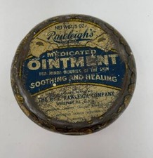 Vintage Rawleigh's Medicated Ointment 5 Oz Tin Advertising Prop Store Decor N14 picture