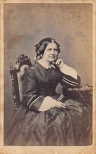 1868 Austrian Immigrant Woman 1860s CDV Portrait Photo Philadelphia Pennsylvania picture