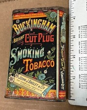 Vintage Buckingham  Bright Cut Plug Smoking Tobacco Tin See pictures for cond. picture