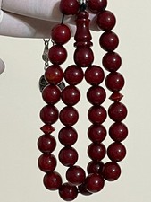 Antique Ottoman Faturan Rosary 33 فاتوران الماني انتيك محروف كعب الغزال عرق شايب picture