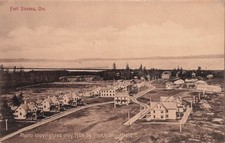 Fort Stevens Oregon OR Military Base Barracks Aerial View Vtg Postcard K17 picture