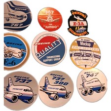 Lot Boeing E-3A Patch + 8 Variety stickers unused excellent condition picture