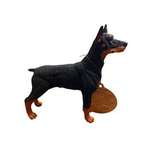 The Canine Collection Doberman Pinscher Figurine Black Tan Dog Statue with Tag picture