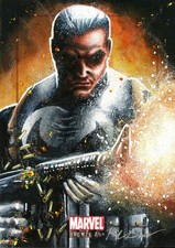 Rittenhouse Marvel Bronze Age - PUNISHER incentive sketch card by MICK GLEBE picture