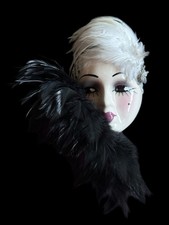 Vtg ‘Unique Creations’ Art Deco Style Lady Face Mask Wall Art San Francisco picture