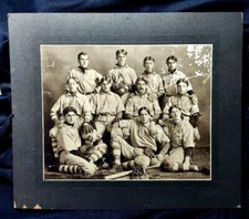 Incredible 1890's Brigham Academy in Bakersfield, Vermont Baseball Team Photo picture