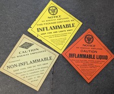 **EARLY 1913 FONDA, JAMESTOWN & GLOVERSVILLE RAILROAD CAUTION NOTICES LOT OF 3** picture