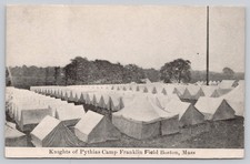 Knights of Pythias Camp Franklin Field Boston MA Postcard RPPC c1910 picture