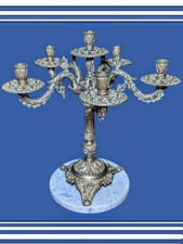EARLY EUROPEAN Bronze ORNATE Candelabra 6 Arms Candle Holder 15