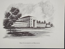 University of Houston UH Ezekial Cullen Building 16x20 Print JAMES WHEELESS picture