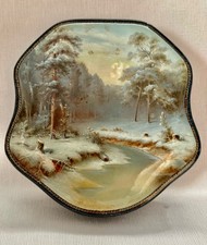 Fine Vintage Soviet Era Russian Lacquer Box Artist Signed Winter Landscape picture