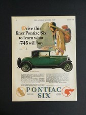 Vintage 1928 Pontiac Six Coupe Print Advertisement Museum Quality Ad picture