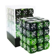 36pcs 12mm Marble & Gemini Green Dice Counters Set – Small MTG/CCG Token Dice picture