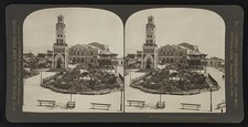 Photo:Iquique Chile Plaza Clock Tower 1900s Stereoview picture