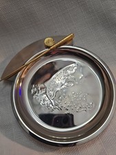 Vintage Rivers Edge Trinket change dish with Fish Motif and Fishing Rod Design picture
