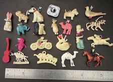 Vintage 1930s-50s Celluloid Cracker Jack Gumball Charms Schenley’s Toy Lot picture
