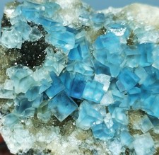 Beauty Rare Transparent Blue Cube Fluorite Crystal Mineral Specimen China picture