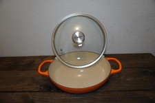 Le Creuset Enameled Cast Iron Round Braiser with Glass Lid Flame 2.25 qt picture