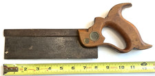 Vintage H. DISSTON PHILA 8” Dovetail Back Saw Used picture