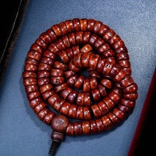 13mm Tibetan Bodhi Feng Eye 108 Bead Mala Prayer Necklace Buddhist Meditation picture