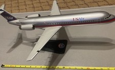 HIGH QUALITY   20 Inch US AIR Resin Airplane Fokker Metal Stand ,  Heavy picture