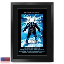 HWC Trading The Thing Movie Poster John Carpenter Kurt Russell Signed 16x12 picture