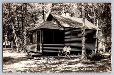 Boulder Junction Wisconsin Dunn Roven Syd Doolittle's Resort Vtg RPPC Postcard picture
