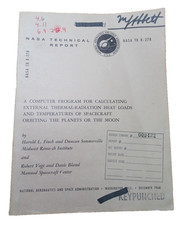 1968 ORG NASA Apollo Era Technical Report Heat Loads Orbiting Spacecraft JRRC picture