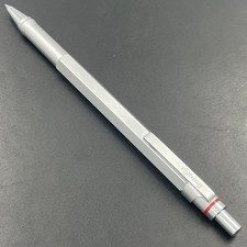 Vintage rOtring Newton Ballpoint Pen Silver Metal Push Button Rare picture