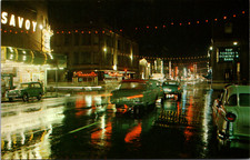 A Night View Of Young Street Toronto Ontario Canada Postcard picture