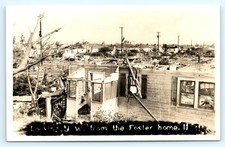 c1950s Tornado Disaster RPPC Postcard Kodak Foster Home Destroyed Houses picture
