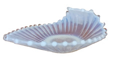 Fostoria 1960's Heirloom White Opalescent Handled (Rolled End) Bon Bon Dish picture