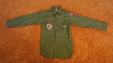 Vintage BSA Boy Scouts Official Shirt Sanforized Binghamton NY Patches Neck 13 picture