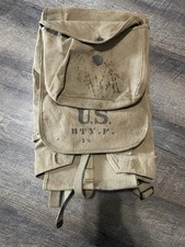 WW1 US Haversack With Meat Can Pouch Unit Marked 104th Artillery Bn picture