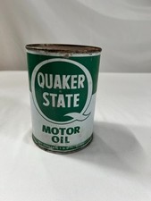 Vintage Quaker State Motor Oil Can 1 Quart Full UnOpened picture
