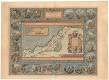 1592 Ortelius Map of the Holy Land 'Abrahami Patriarchae Peregrinatio, Et Vita.' picture