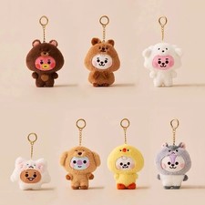 pop BTS BT21 BABY Zoo Series Plush Doll Keychain Doll School Bag Pendant New picture