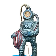 Vintage Manoil Deep Sea Diver Cast Metal Toy Figure w/ Rope & Hose 1920’s RARE picture