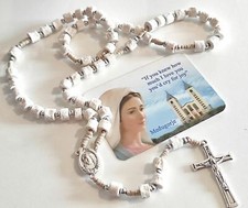 Medjugorje Stone Rosary Apparition Hill ground Medjugorje Handmade +Holy Gift picture