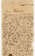 1868 Handwritten Family Letter Farming Apples Buckwheat Albright Clearfield PA picture