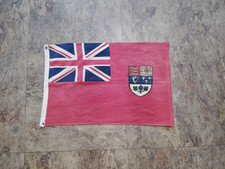 Vintage Canadian Red Ensign Flag Annin Wool 12x18 Maritime 1922-1957 Design picture