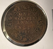 1906 India-British 1/4 Anna Bronze Coin-25.3MM—Edward VII-KM# 502 picture