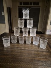Lot Of 12 Antique Westmoreland Clear Shell and Jewel Water Glass Cups  4