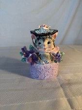 Lefton 1950s Miss Priss kitty planter/vase picture