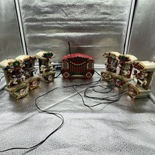 1992 Mr. Christmas Holiday Carousel Music Lights 6 Horses Animated Tested/Works picture