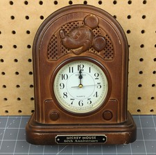 Vintage 1987 Seiko Mickey Mouse 60th Anniversary Talking Voice Alarm Clock Works picture
