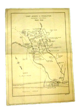 VINTAGE MAP CAMP JOSEPH H. PENDLETON OCEANSIDE CALIFORNIA 1951 picture