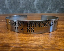 Vintage VIVA Vietnam War POW MIA Bracelet LT COL Robert Brinckmann 11-4-66 Cuff picture
